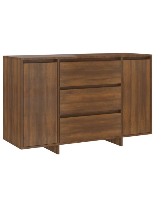 Kumode ar 3 atvilktnēm, ozolkoka, 120x41x75cm inženierijas koks
