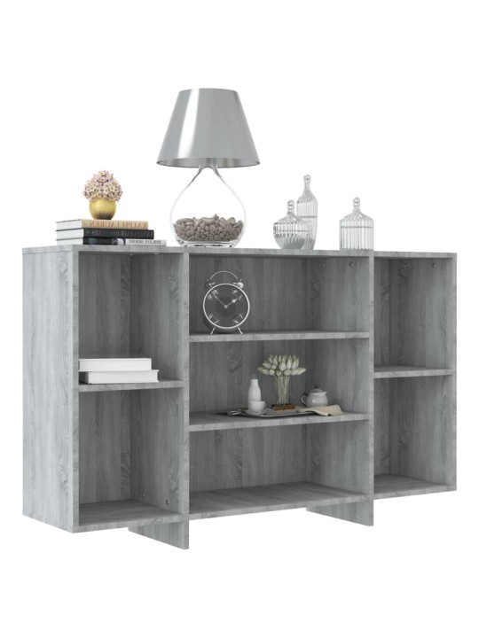 Kumode, pelēka ozolkoka krāsa, 120x30x75 cm, inženierijas koks