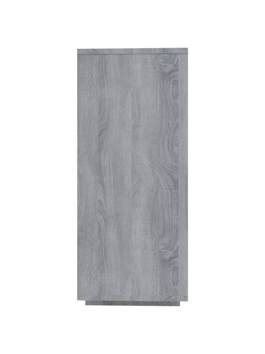 Kumode, pelēka ozolkoka krāsa, 120x30x75 cm, inženierijas koks