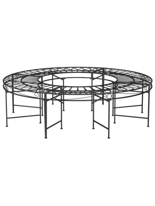 Sols, uzstādāms ap koku, ø160 cm, melns tērauds
