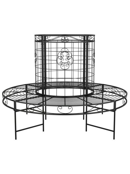 Sols, uzstādāms ap koku, ø137 cm, melns tērauds