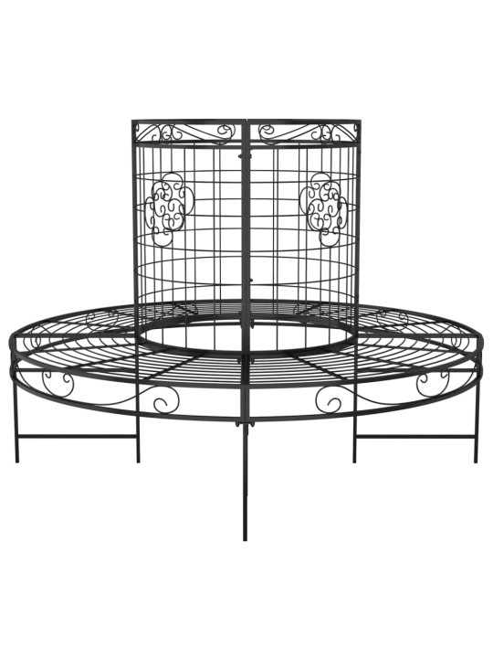 Sols, uzstādāms ap koku, ø137 cm, melns tērauds