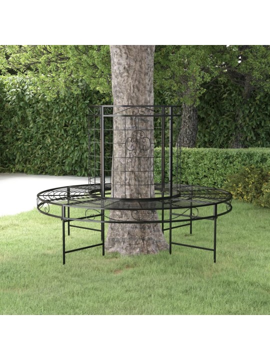 Sols, uzstādāms ap koku, ø137 cm, melns tērauds