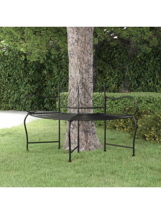 Sols, uzstādāms ap koku, 150 cm, melns tērauds