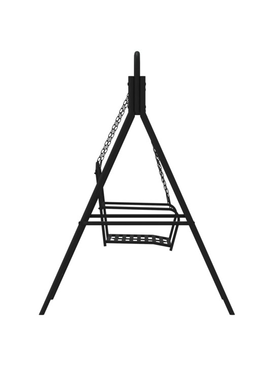Šūpuļsols, 124 cm, melns tērauds