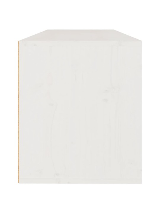Sienas skapītis, balts, 100x30x35 cm, priedes masīvkoks