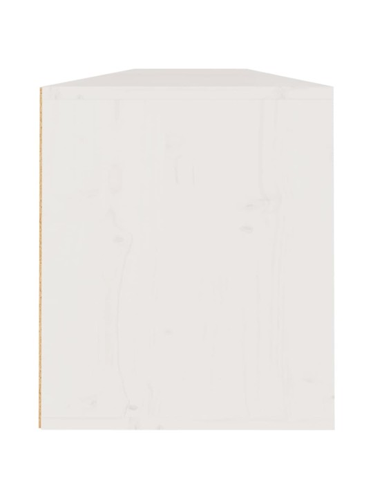 Sienas skapīši, 2 gab., balti, 100x30x35 cm, priedes masīvkoks