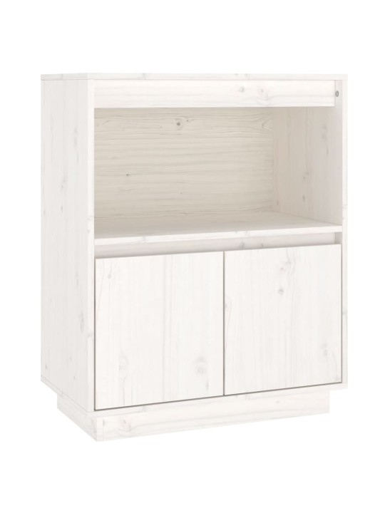 Kumode, balta, 60x34x75 cm, priedes masīvkoks