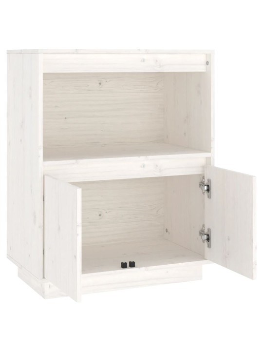 Kumode, balta, 60x34x75 cm, priedes masīvkoks