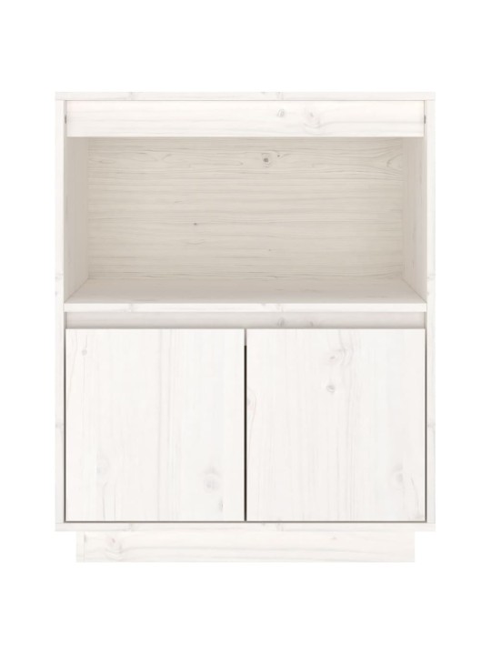 Kumode, balta, 60x34x75 cm, priedes masīvkoks