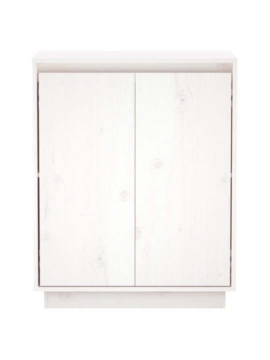 Kumode, balta, 60x34x75 cm, priedes masīvkoks