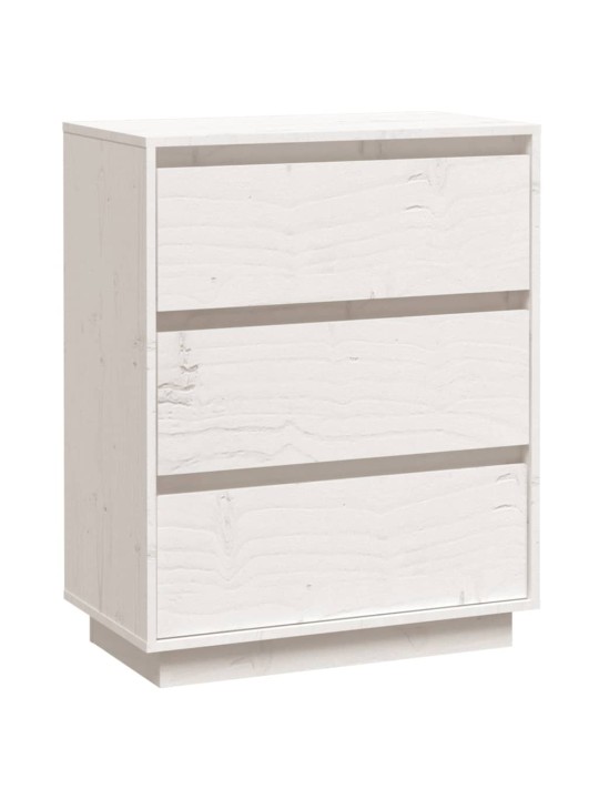 Kumode, balta, 60x34x75 cm, priedes masīvkoks