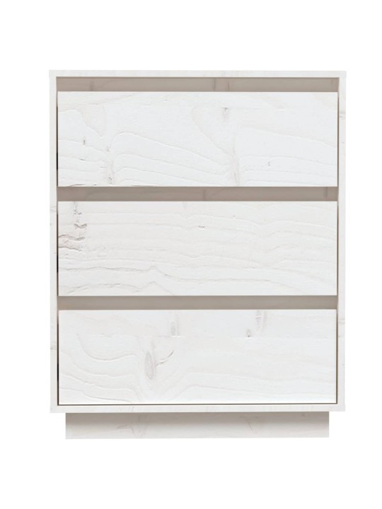 Kumode, balta, 60x34x75 cm, priedes masīvkoks