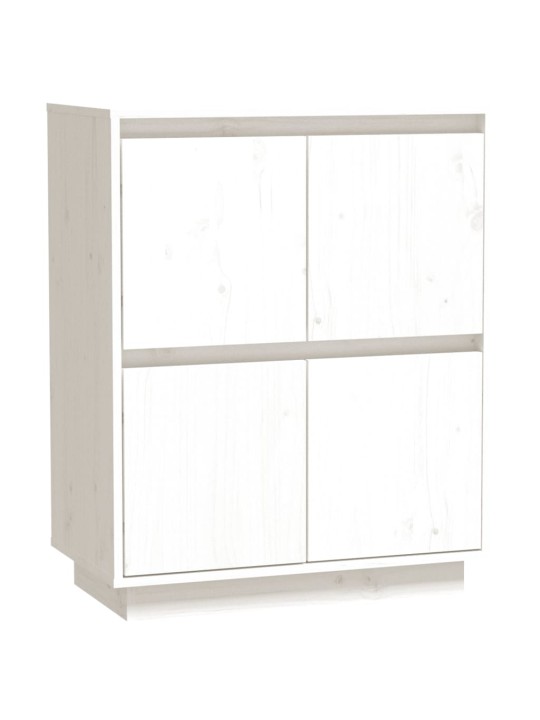 Kumode, balta, 60x34x75 cm, priedes masīvkoks