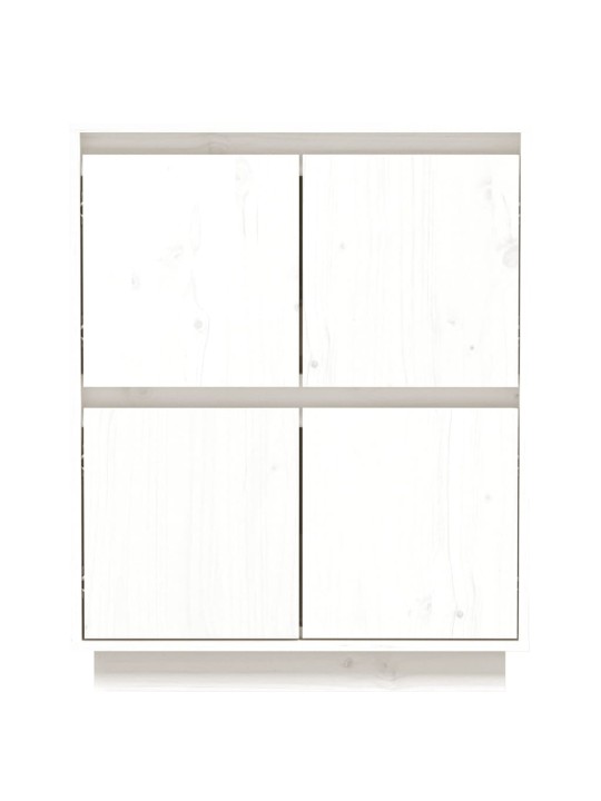 Kumode, balta, 60x34x75 cm, priedes masīvkoks