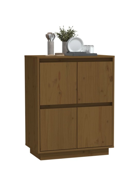 Kumode, medus brūna, 60x34x75 cm, priedes masīvkoks