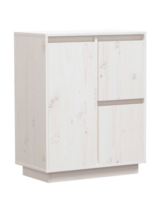 Kumode, balta, 60x34x75 cm, priedes masīvkoks