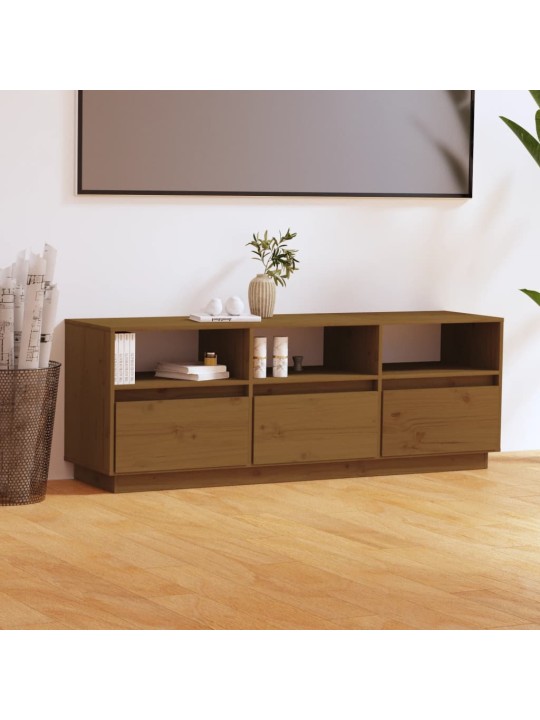 Tv skapītis, medus brūns, 140x37x50 cm, priedes masīvkoks