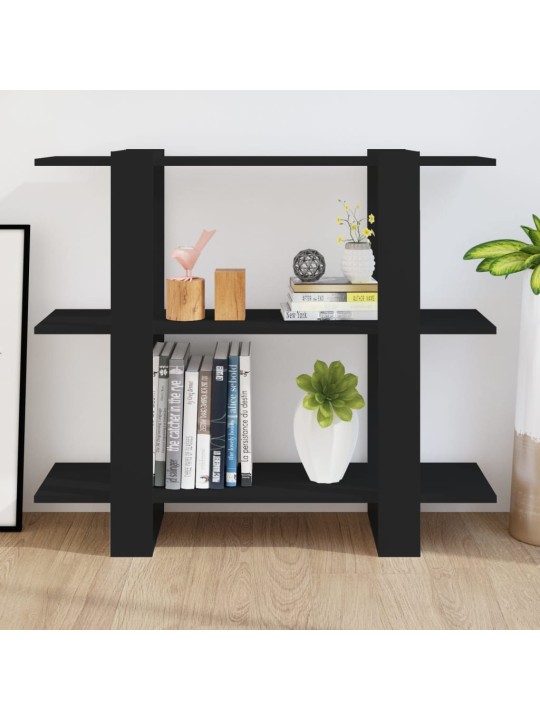Grāmatu plaukts, aizslietnis, melns, 100x30x87 cm