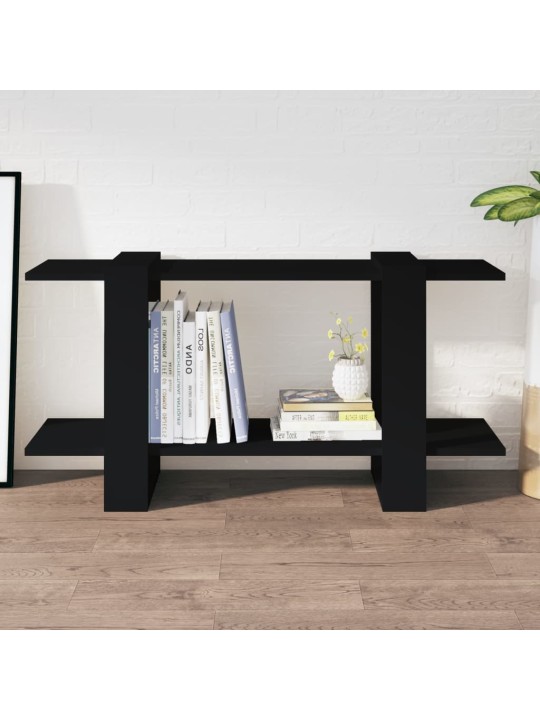 Grāmatu plaukts, melns, 100x30x51 cm, inženierijas koks