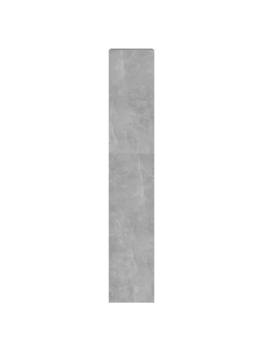 Grāmatu plaukts, aizslietnis, betona pelēks, 40x30x166 cm
