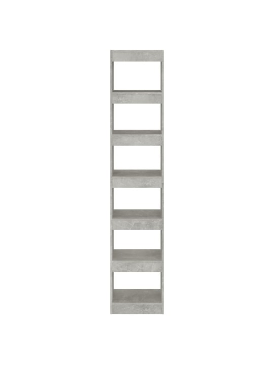Grāmatu plaukts, aizslietnis, betona pelēks, 40x30x198 cm