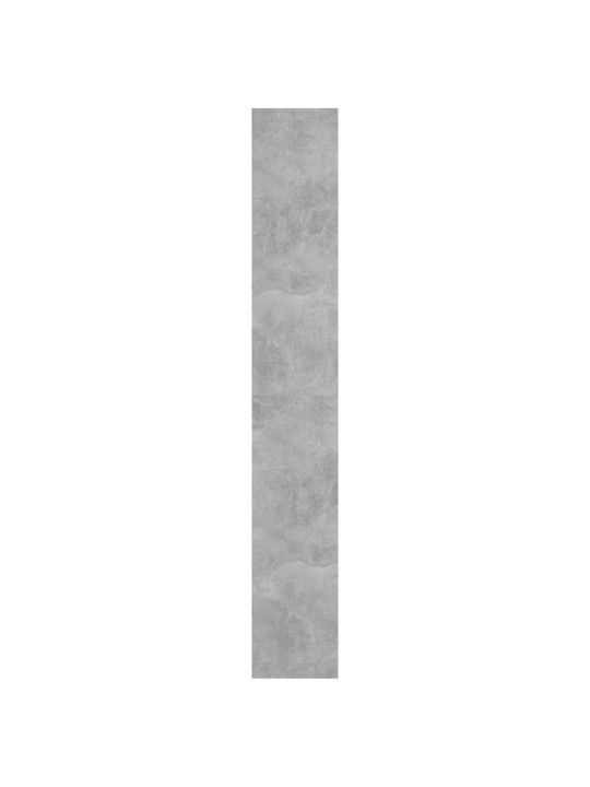 Grāmatu plaukts, aizslietnis, betona pelēks, 60x30x198 cm