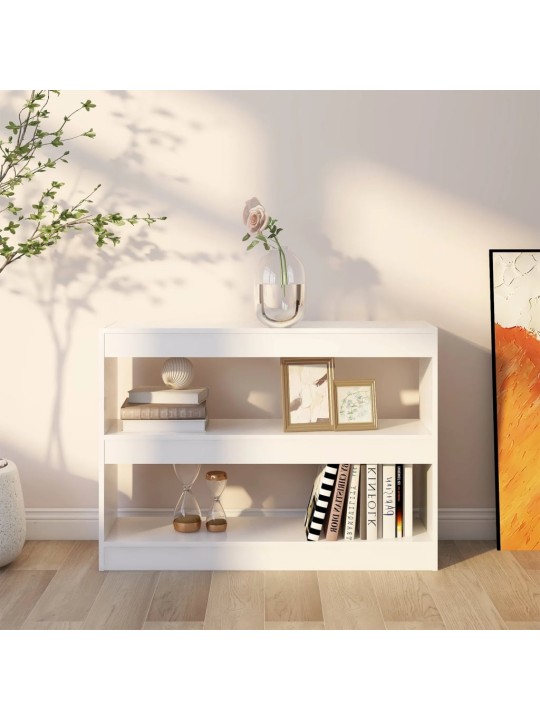Grāmatu plaukts, aizslietnis, balts, 100x30x72 cm