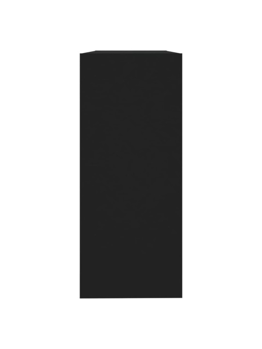 Grāmatu plaukts, aizslietnis, melns, 100x30x72 cm