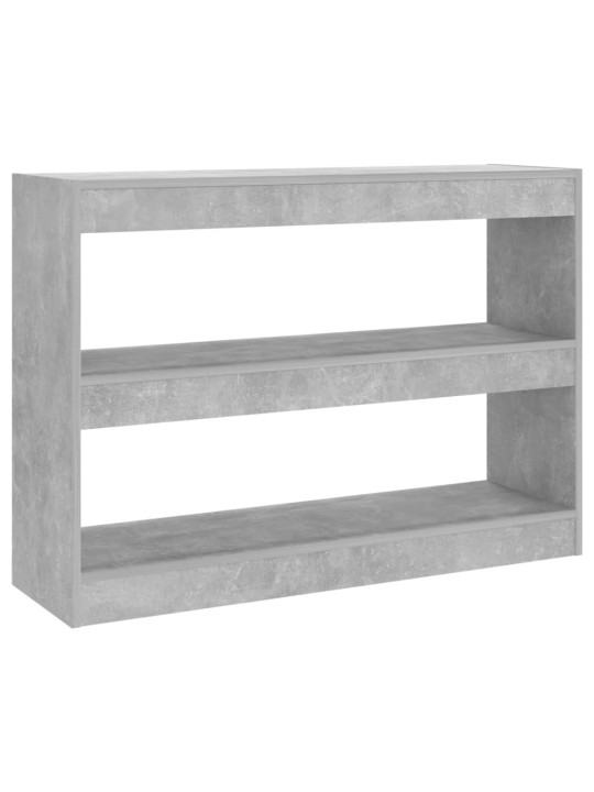 Grāmatu plaukts, aizslietnis, betona pelēks, 100x30x72 cm
