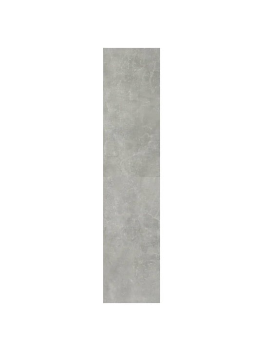 Grāmatu plaukts, aizslietnis, betona pelēks, 100x30x135 cm