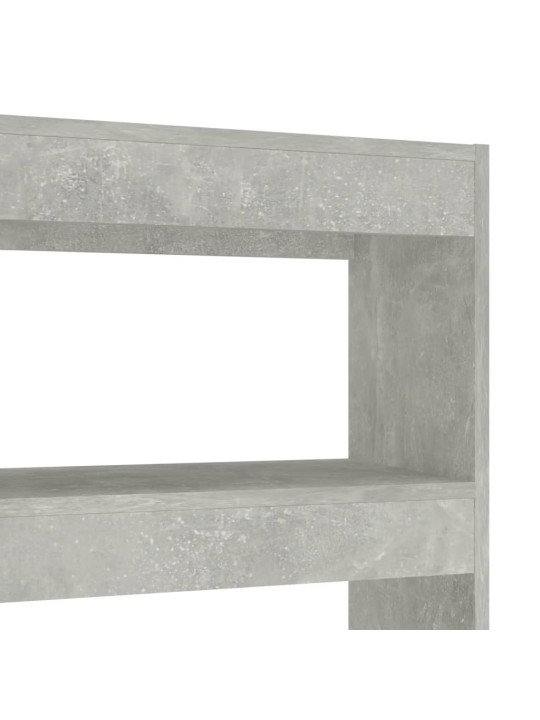 Grāmatu plaukts, aizslietnis, betona pelēks, 100x30x135 cm