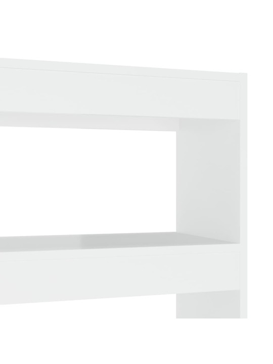 Grāmatu plaukts, aizslietnis, spīdīgi balts, 100x30x135 cm