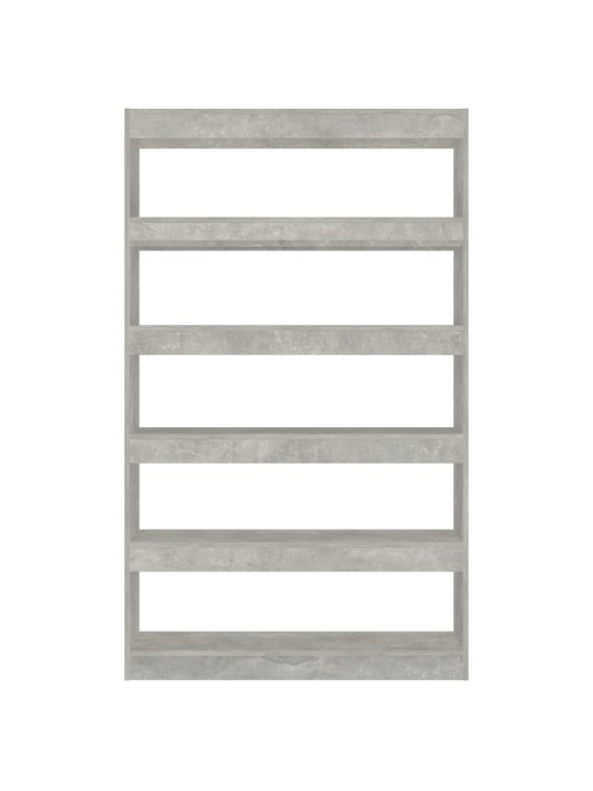 Grāmatu plaukts, aizslietnis, betona pelēks, 100x30x166 cm