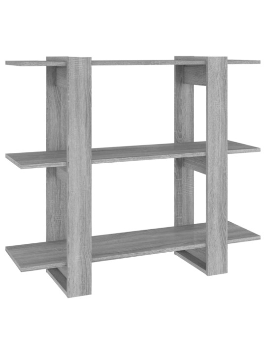 Grāmatu plaukts, aizslietnis, pelēcīga ozolkoka, 100x30x87 cm