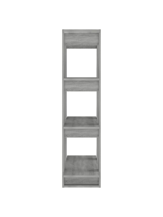 Grāmatu plaukts, aizslietnis, pelēcīga ozolkoka, 80x30x123,5 cm