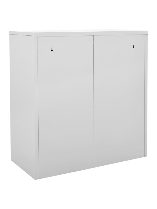 Ģērbtuves skapji, 2 gab., 90x45x92,5 cm, tērauds, pelēki, zili