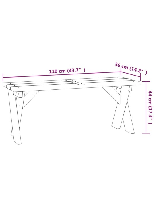 Dārza sols, 110 cm, impregnēts priedes koks