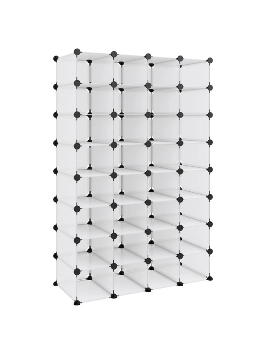 Apavu plaukts, caurspīdīgs, 93x36,5x140 cm, plastmasa
