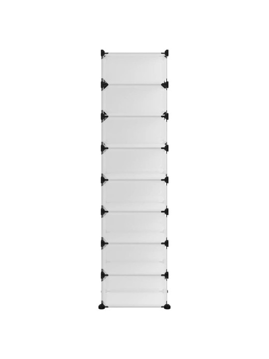 Apavu plaukts, caurspīdīgs, 93x36,5x140 cm, plastmasa