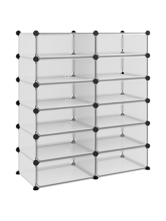 Apavu plaukts, caurspīdīgs, 94,5x36,5x106 cm, plastmasa
