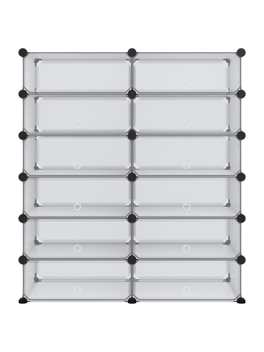 Apavu plaukts, caurspīdīgs, 94,5x36,5x106 cm, plastmasa