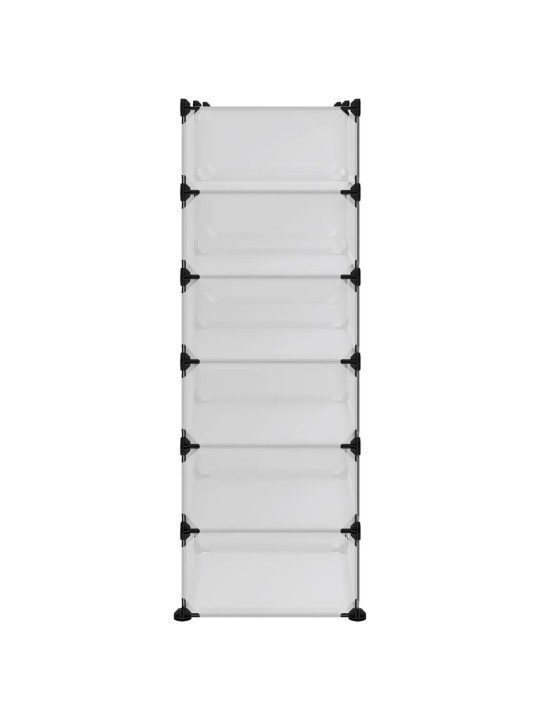 Apavu plaukts, caurspīdīgs, 94,5x36,5x106 cm, plastmasa