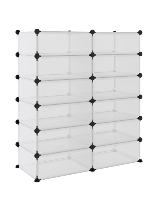Apavu plaukts, caurspīdīgs, 94,5x36,5x106 cm, plastmasa