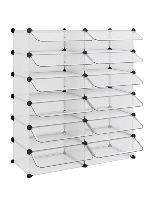 Apavu plaukts, caurspīdīgs, 94,5x36,5x106 cm, plastmasa