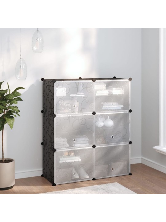 Apavu plaukts, melns, 84,5x31x93,5 cm, plastmasa