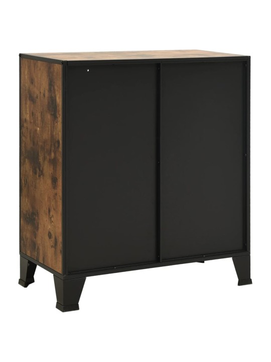 Skapīši, 2 gab., senatnīgi brūni, 72x36x82 cm, metāls un mdf