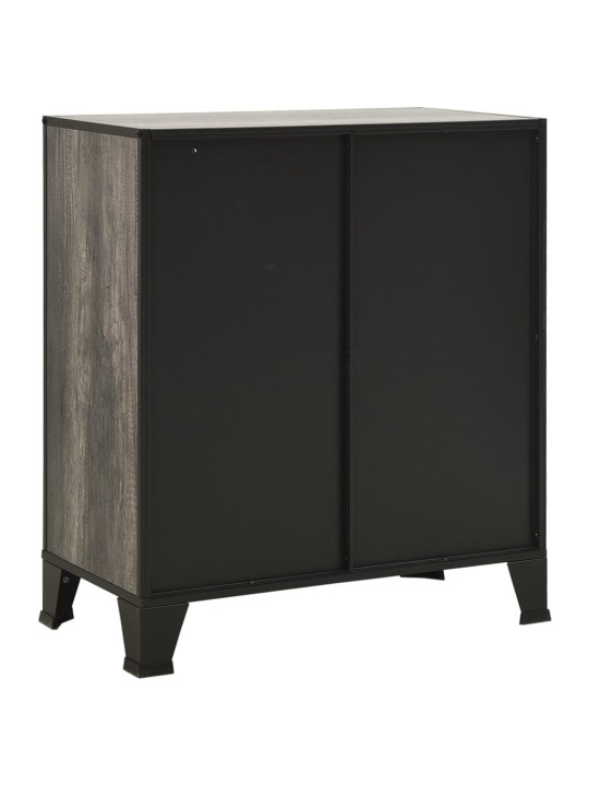 Skapīši, 2 gab., pelēki, 72x36x82 cm, metāls un mdf