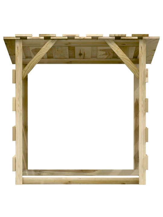 Pergola ar jumtu, 6 gab., 100x90x100 cm, impregnēta priede