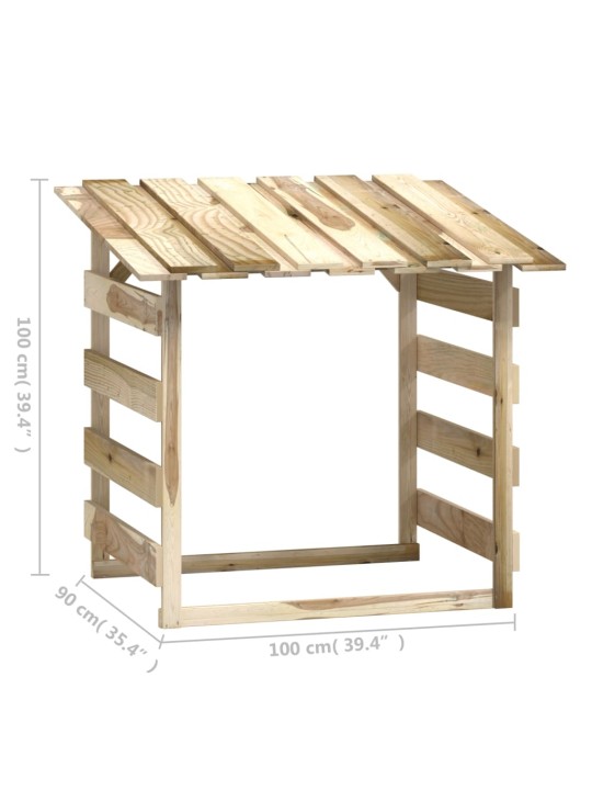 Pergola ar jumtu, 6 gab., 100x90x100 cm, impregnēta priede